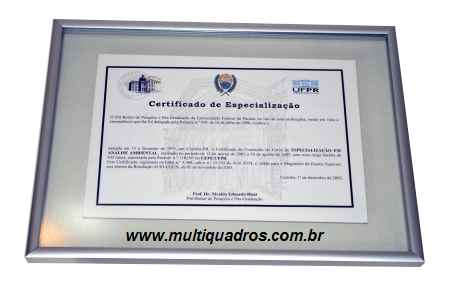 Quadro de Vidro Tipo Sanduíche com Moldura de Alumínio